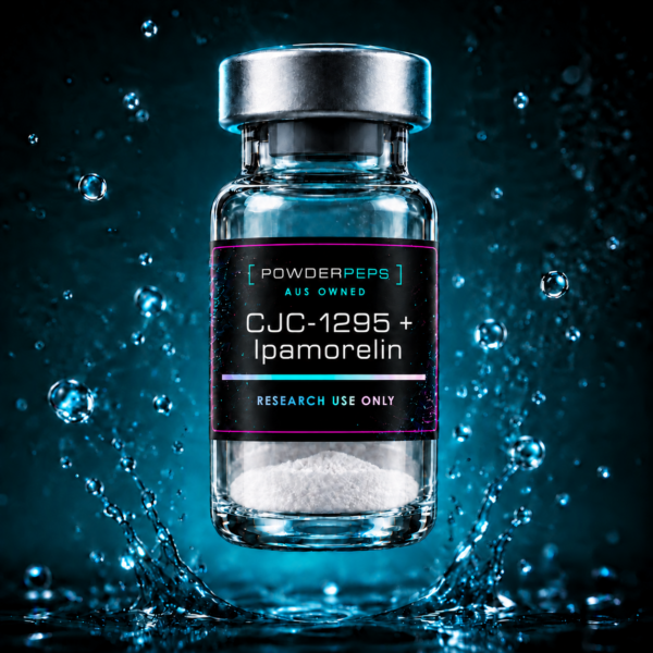 PowderPeps CJC-1295 Ipamorelin blend research peptide vial Australia